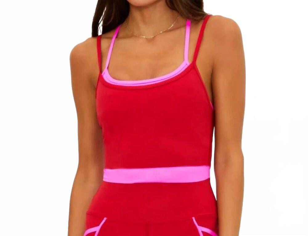 NEW BEACH RIOT vinny top in royal red matte